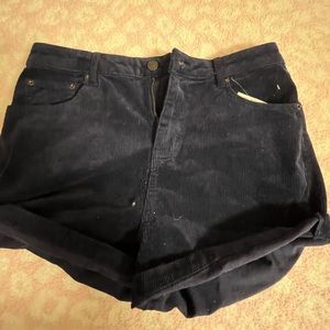 Corduroy blue shorts